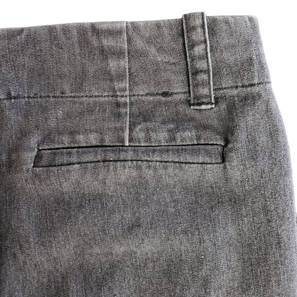 Sandro Button Detail Slant Pocket Denim Bermuda Shorts, Black/Gray, Sz 6P - Picture 7 of 9